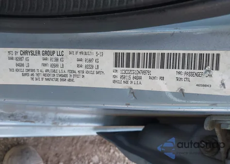 2013 Dodge Avenger Sxt z USA, uszkodzony, nr VIN 1C3CDZCG1DN709791